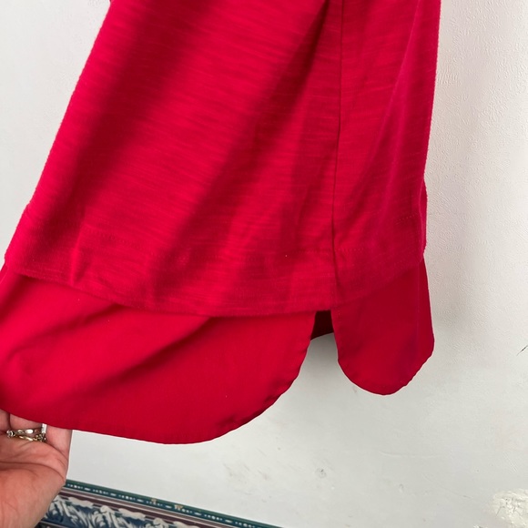 J.Crew Mercantile Tank Top Red Keyhole Womens Size Medium Sleeveless Top - Picture 7 of 12